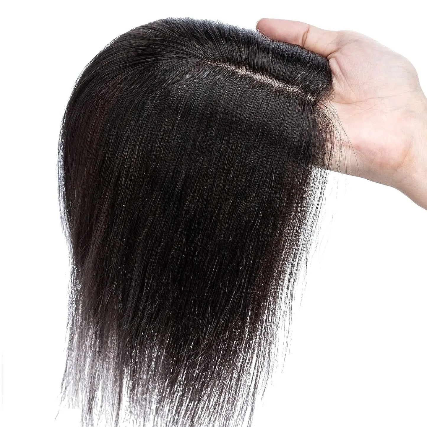 Women Toupee Straight Human Hair Extensions Silk Top Machine Made Toupee Indian Human Hair Replacements Clip in Hair Extensions