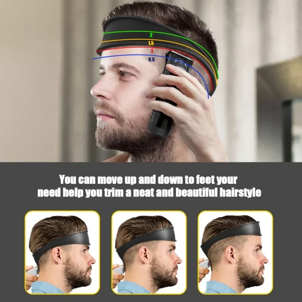 DIY Home Hair Trimming Home Haircuts Curved Headband Silicone Neckline Shaving Template Hair Cutting Guide Hair Styling Tools