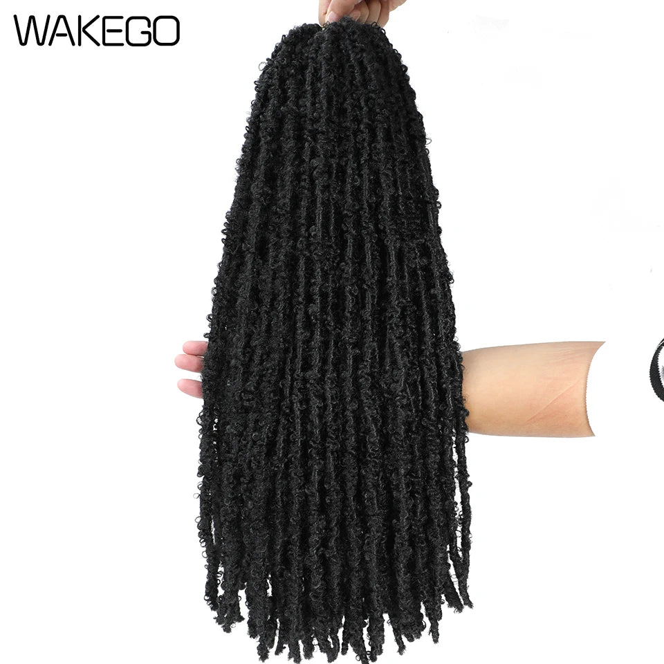 24 18 14 12 Inches Butterfly Locs Crochet Hair Distressed Locs Crochet Braids Butterfly Faux Soft Locs Braiding Hair Extensions