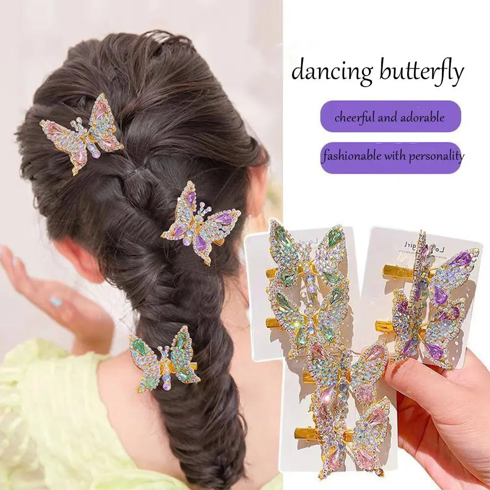 High-Appearance Hair Accessories - Fairy and Stylish Hair Ornaments, Moving Butterfly Hair Clips, New-Style Side Hairpins for Li