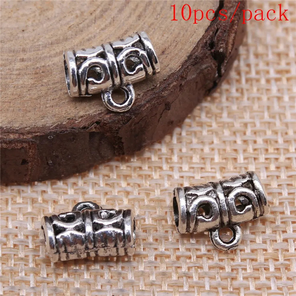 African Hair Braid Tube Metal Hollow Hair Dread Bead Dreadlock Cuffs Charms For Jewelry Making DIY Pendants For Gift Bulk