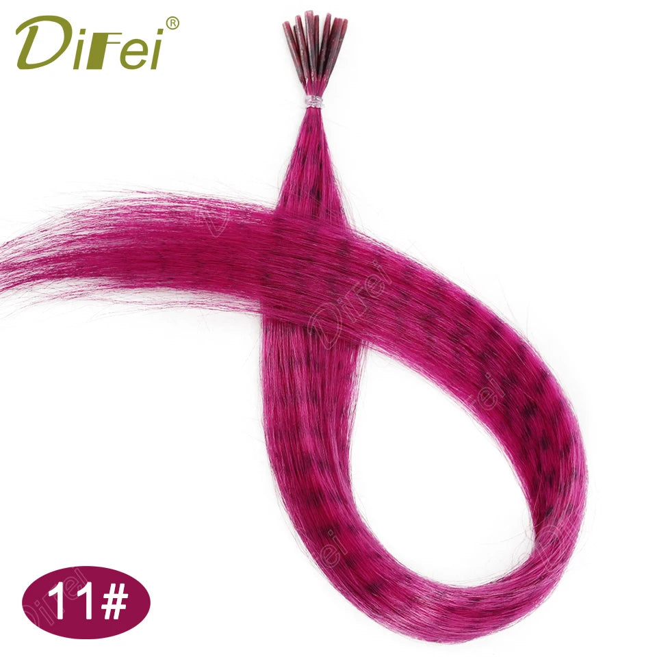 Synthetic Wig Extensions for Women 10 Strands/Pack Colorful Feather Hair Extensions Wig Accessories Suitable for Daily Wear