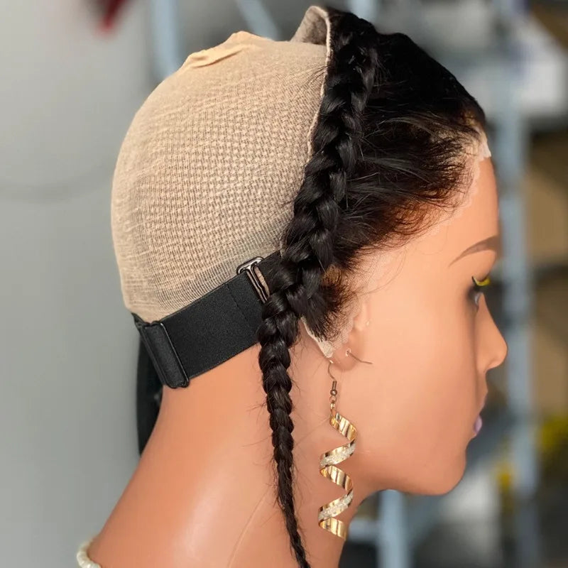 High Quality 10-20 Inch Ear To Ear Braided Hairpiece Bleached Knot Full 13x4 Lace Frontal Human Hair Extension Easy To Wear