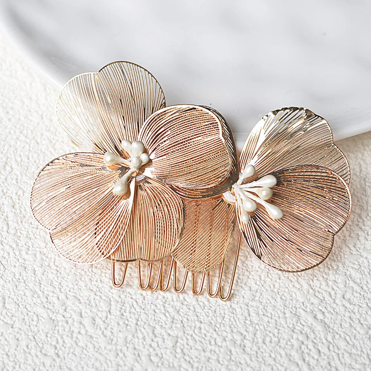 Alloy Flower Hair Clips Women's Hair Accessories Fashion Bridal Wedding Hair Comb Women's Hair Clips Wedding Accessories