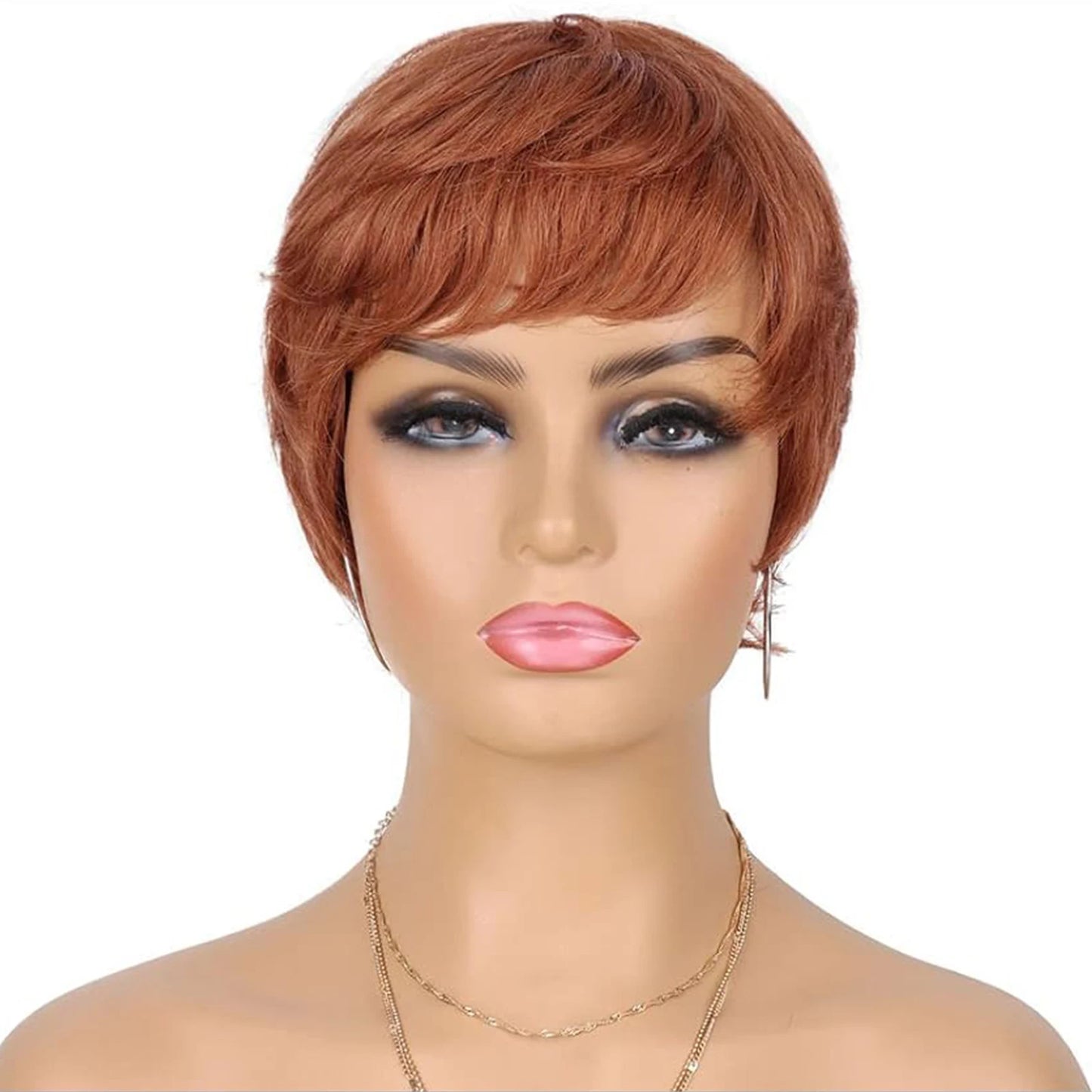 Pixie Cut Human Hair Wig for Black Women Short Layered Pixie Cut Wigs Machine Made Wig Brazilian Virgin Wigs for Women Girls