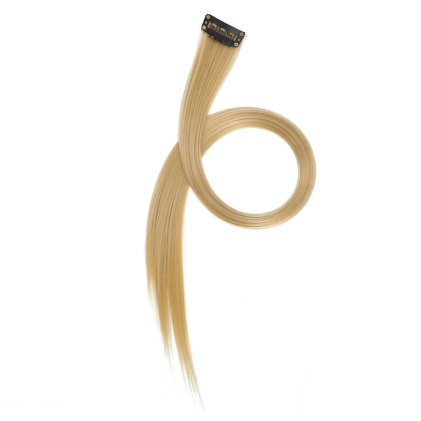 22 inch Colored Hair Extensions Straight Hairpiece 6pcs Colorful Hair Party Highlights Clip in Long Synthetic for Girls Women